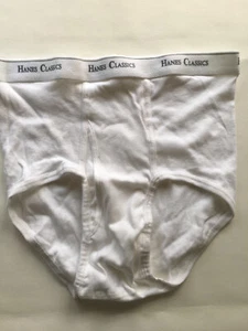 36" HANES Classics Vintage New Premium Band Men's Briefs Underwear L - Picture 1 of 5