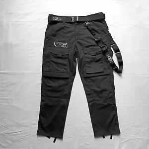 Zen Devils - Doomsday Pants 16 Pockets Belt Techwear Tactical Combat Cargo Black - Picture 1 of 24