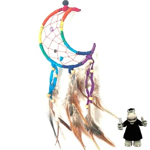 Moon Dream Catcher Cuero Gamuza Niños Niñas Ventana de Pared Colgante Dormitorio Decoración - Imagen 1 de 3
