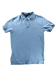 Men's Ralph Lauren Polo Light Blue Logo Short Sleeve Collared Shirt Size Medium - Picture 1 of 9