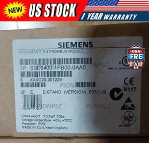 New Siemens 6SE6400-1PB00-0AA0 MICROMASTER 4 PROFIBUS module 6SE6 400-1PB00-0AA0 - Picture 1 of 9