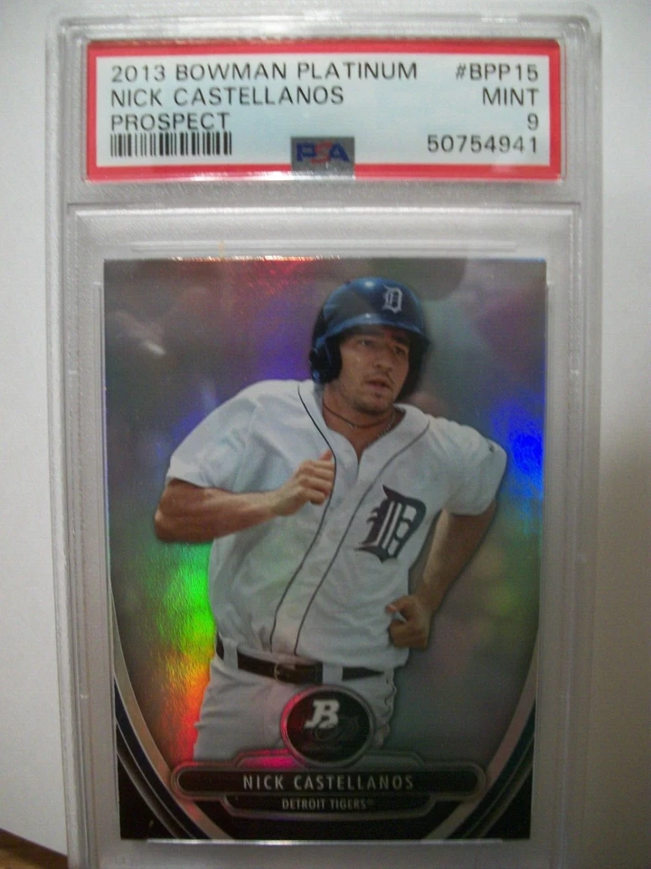 NICK CASTELLANOS 2013 Bowman Platinum Prospects #15 PSA MINT 9 Tigers - Image 1 of 1