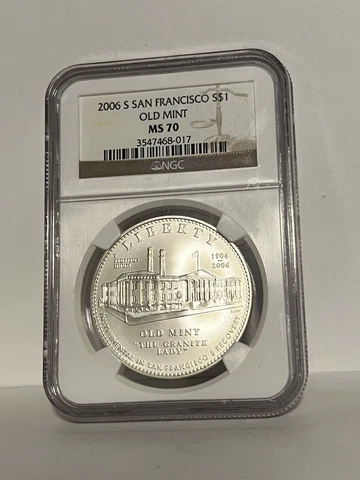 2006-S San Francisco Old Mint Commemorative Silver Dollar - NGC MS 70 Cover
