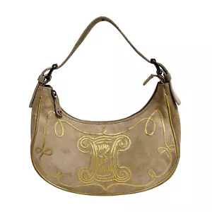 Bolso de Hombro CELINE Vintage Hobo Gamuza Beige - Imagen 1 de 14