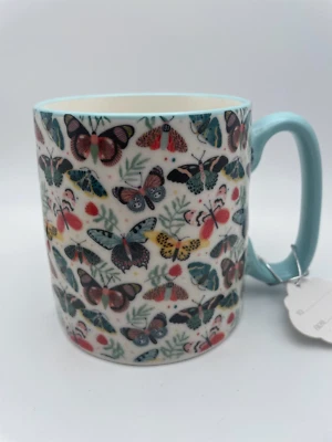Taza de café Strawberry Street Bella Butterfly 10 17 oz Insectos Amantes Azul C96 Foto 1 de 4