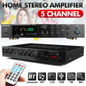 600W 5Kanal Verstärker HiFi bluetooth Stereo Digital Audio Endstufe FM/AM Radio - Bild 1 von 15