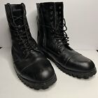 Santana Canada Uptow Black Leather Lined Combat Boots Size Women's 10M