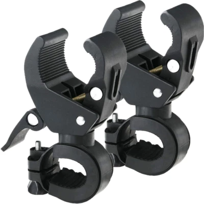 Paquete de 2 soportes de clip de abrazadera de montaje de antorcha linterna LED giratoria universal de 90 grados Foto 1 de 4