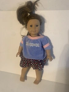 American Girl Puppe 18 Zoll braune Haare blaue Augen Sommersprossen - Bild 1 von 9