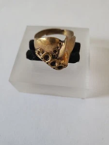 HANNU IKONEN BRONZE  RING VALO-KORU MOOSBLÜTE  MADE IN FINNLAND - Bild 1 von 5