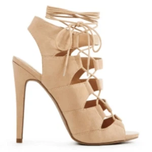 Nude Gladiator style lace up heels - Picture 1 of 7