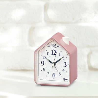 SEIKO Alarm Clock Pyxis Analog Nature Sound Birds chirping Snooze Pink color New - Image 1 of 3