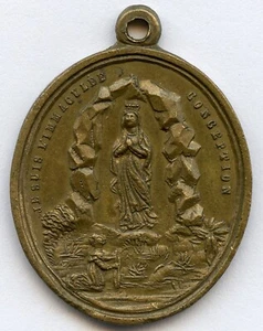 France Religious Marie Immaculee Pendant Medal 34x26mm 7gr !!! - Picture 1 of 2