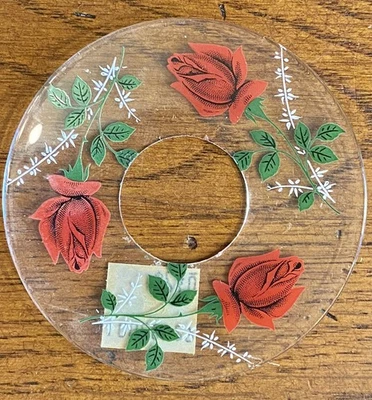 Protector de goteo de vidrio vintage romántico rojo rosa cera captador manga vela Foto 1 de 4