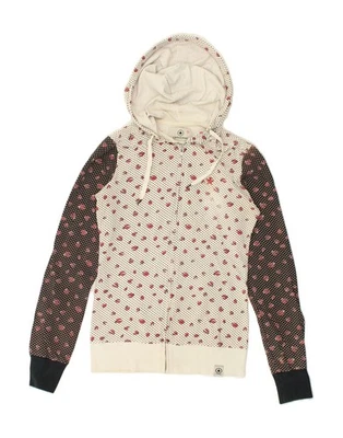 Pull à capuche zippé femme CONVERSE UK 6 XS beige coloris coton SC21 - Photo 1/4