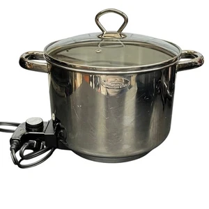 Rival Pentola Elettrica 8 Quart Acciaio Inox con Coperchio in Vetro SPS 180 - Foto 1 di 13