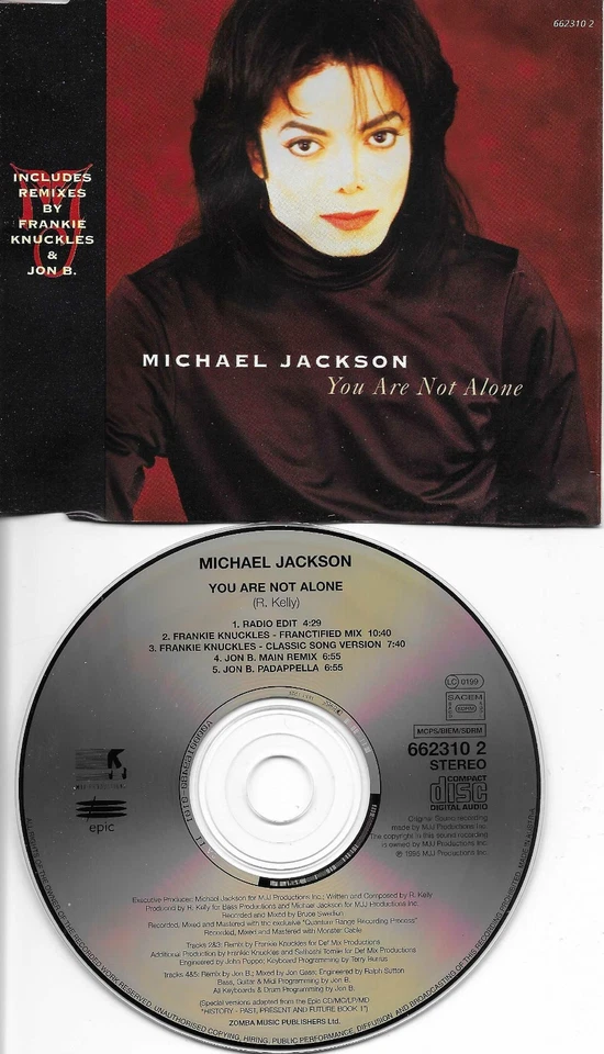 MICHAEL JACKSON You Are not Alone 5TRX 3 MIXES & EDIT & PADAPELA CD single 1995 Foto 1 de 1