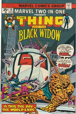 MARVEL TWO IN ONE #10 - THING & BLACK WIDOW - 1975 - BRONZE AGE - MARVEL - image 1 of 2