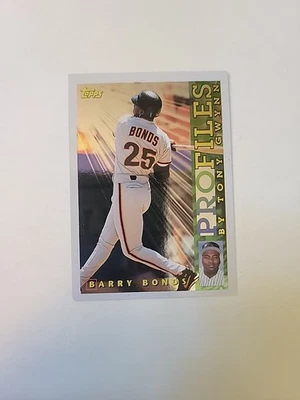 1996 Topps Baseball Barry Bonds Profiles Insert SD7182 - Image 1 of 2