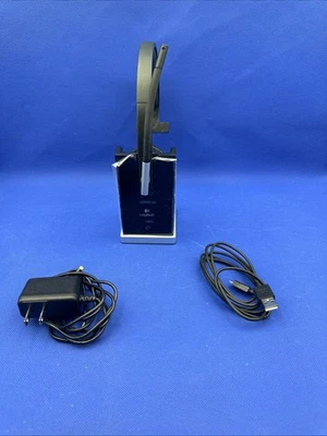 Logitech H820e Wireless Single Ear Mono Headset w Dock Base and Charger - Image 1 of 4