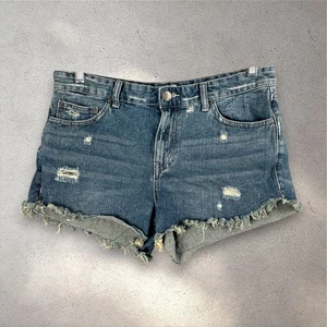 Free People Cutoff Denim Shorts Women’s W31 Blue Distressed Frayed Hem Y2K - Picture 1 of 5