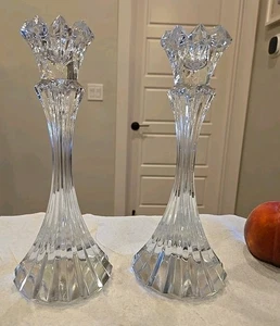 Mikasa Crystal Candlestick Skyline X 2 - Picture 1 of 4
