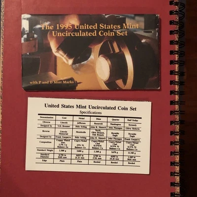 1995 United States Mint Uncirculated Coin Set With D And P Mint Marks OGP - Image 1 of 3