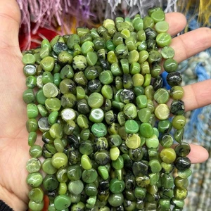 6x8mm Natural Irregular Guijarro Liso Pepita Hierba Verde Turquesa Piedras Preciosas Cuentas - Imagen 1 de 6