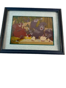 Vintage Disney Lithograph Print Tarzan Blue Framed - Picture 1 of 3