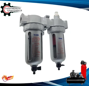 Mid Flow Compressed Air In-Line Particulate & Coalescing Filter 1/2" FNPT - Picture 1 of 12