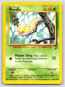 Base Set 2 - LP - Weedle 100/130 Normal US Seller - Picture 1 of 2