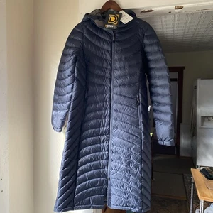 Llbean Full Length ULTRA-LIGHT Down Puffer Small Gunmetal Grey Packable nWT @@ - Picture 1 of 7