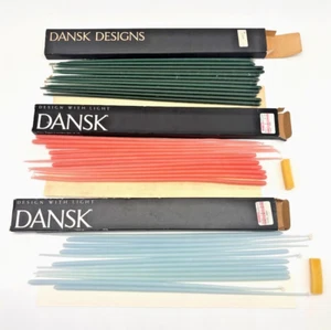 (3) Pequeños conos vintage DANSK: velas verde azul rosa 15-16" - 12/caja: 36 TOTAL - Imagen 1 de 22