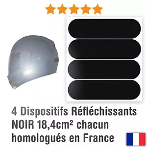 4 Autocollants Réfléchissants pour casque moto: Standard Homologation Française - Bild 1 von 3