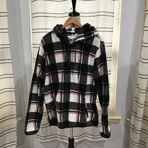 Felpa con cappuccio Aeropostale uomo taglia LG plaid alpino pullover pile casual comoda - Foto 1 di 6