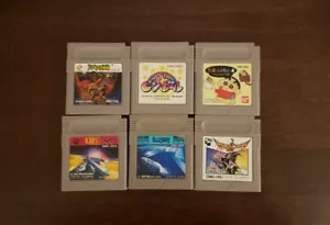 (Japanese Game Boy Lot of 6) Dracula Densetsu, Kirby Pinball, Qix, Alleyway - Picture 1 of 3