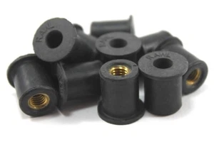 Ducati Rubber Insert Bushing Wellnuts Well Nuts M6 Fairings 036499020 x10 - Picture 1 of 3