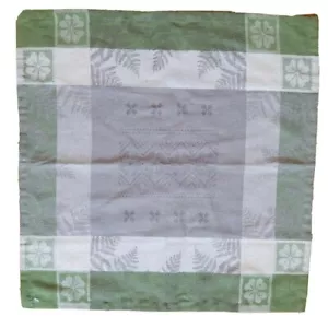 Botanical Green 100% Cotton Fern Floral Napkin/Towel/Tray Cloth 19" Large New - Picture 1 of 7