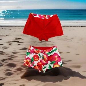 Speedo Reversible Short 12 L Hawaiian Print Pocket Tether Official VELCRO® Close - Picture 1 of 12