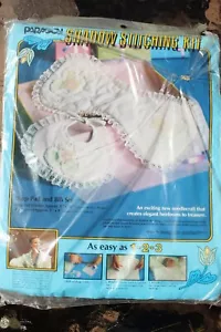 Vintage Paragon Shadow Stitching Baby Burp Pad & Bib Embroidery Kit NIB 0235 - Picture 1 of 2
