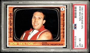 ✺PSA 6✺ 1967 SCANLENS VFL Graded Card BOB SKILTON South Melbourne Swans AFL - Picture 1 of 3