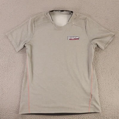 Duquesne Dukes Shirt Mens M Gray Polyester Short Sleeve Logo Adidas Football - Image 1 of 4