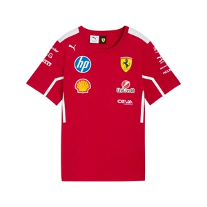 T-shirt Bambino Ragazzo Scuderia Ferrari HP F1 team Replica Sponsor 2025 - Foto 1 di 2