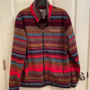 Yellowstone National Park Arctic Image Full Zip Southwestern Fleece size M - Picture 1 of 5