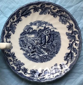 Fox Hunt Hunting Saucer Royal Wessex Blue Ware - Picture 1 of 3