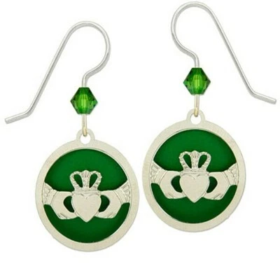 Anillo Sienna Sky Claddagh en círculo pendientes irlandeses hechos en Colorado Foto 1 de 3