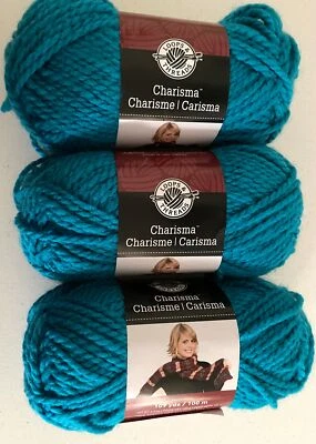 Lot of 3 Skeins Loops & Threads CHARISMA #5 Bulky Yarn Acrylic SOLIDS Chunky - Image 1 of 4
