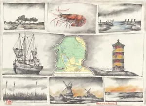 Großer Kunstdruck "Also, es ist so in GREETSIEL ..." - von OLE WEST - (2060) - Bild 1 von 1