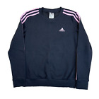 Adidas Black Pink Fleece Sweatshirt HS7316 Size XS Long Sleeve