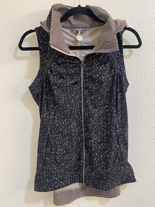 LULULEMON Vest 6 Go The Distance Black & Pink Speckled Ponytail Reflective - Picture 1 of 19